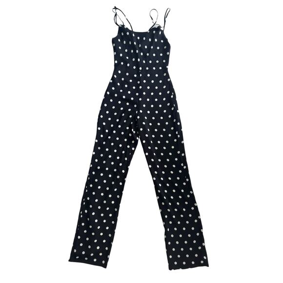 LOVERS + FRIENDS QUINCY BLACK POLKA DOT JUMPSUIT NWT SIZE XS - Picture 3 of 9